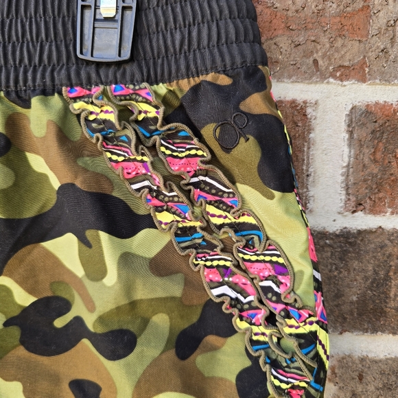 OP Camouflage Women's Athletic Shorts with Colorful Trim - Picture 2 of 9